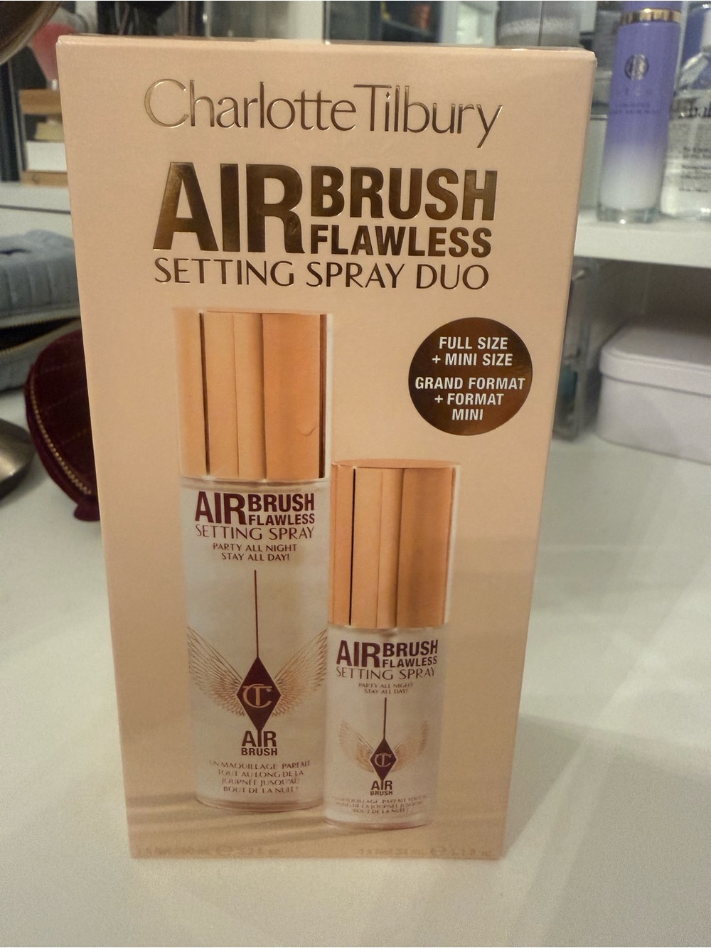 Charlotte Tilbury Airbrush Flawless Setting Spray Duo - Cream, Gold